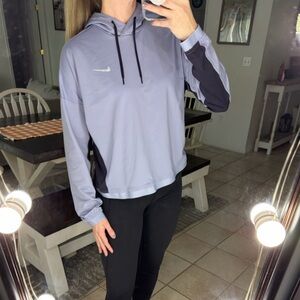 Nike Light Purple Therma-Fit Fleece Lined Running Hooded Sweatshirt